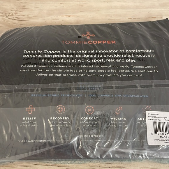 Tommie Copper Nanoglide Over The Calf Compression Socks NEW in package - Picture 2 of 6